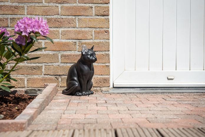 Statue chat moderne noir