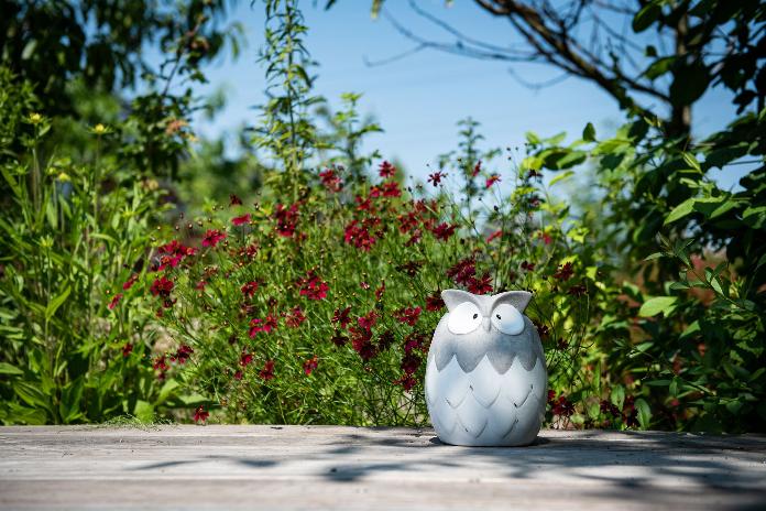 Figurine hibou blanc en céramique