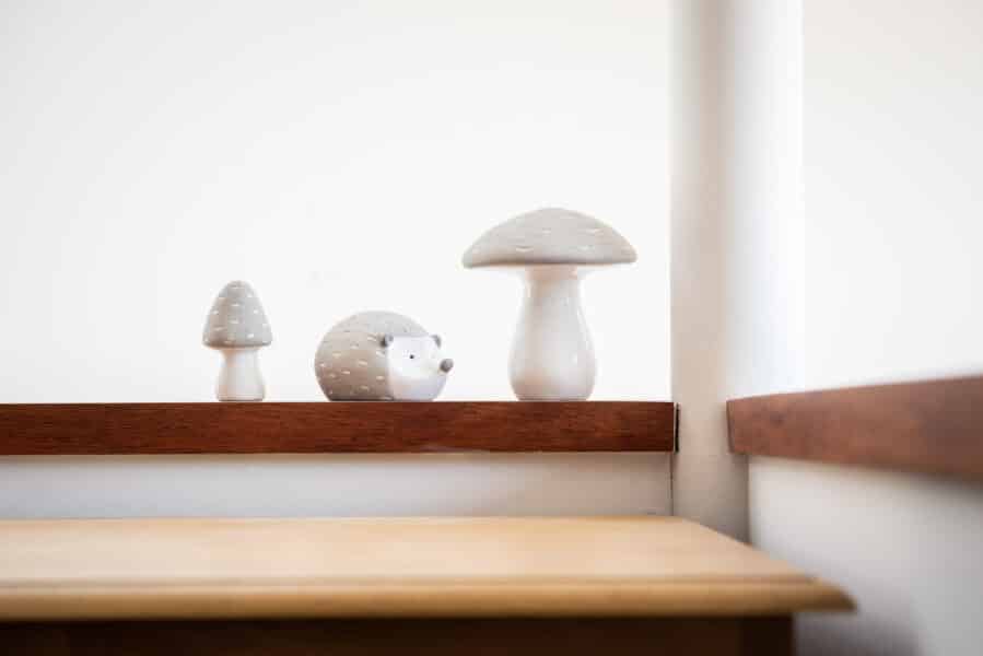 Champignons blanc en céramique