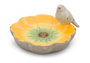 CERAM BAIN OISEAU FLEUR AVEC OISEAU