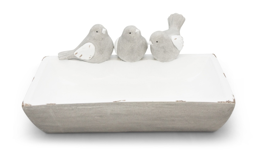 CERAM BAIN OISEAU RECTANGULAIRE