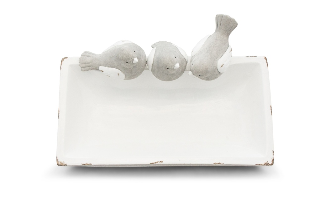 CERAM BAIN OISEAU RECTANGULAIRE