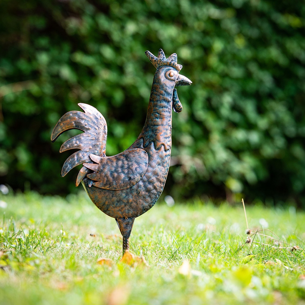 WEB-METAL ANTIQUE DUCK-HEN-ROOSTER