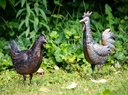 WEB-METAL ANTIQUE DUCK-HEN-ROOSTER