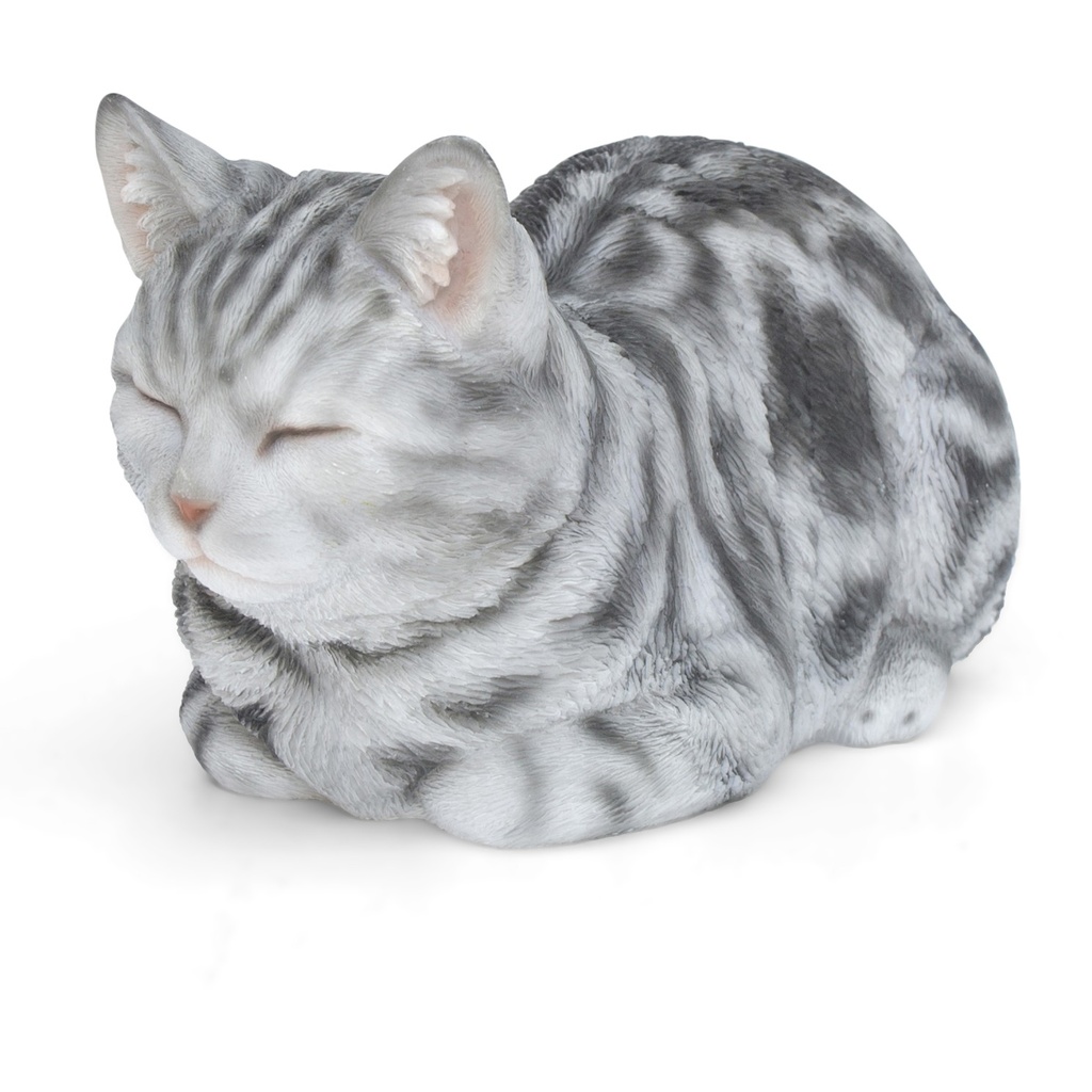 POLYRESINE CHAT DORMANT GRIS