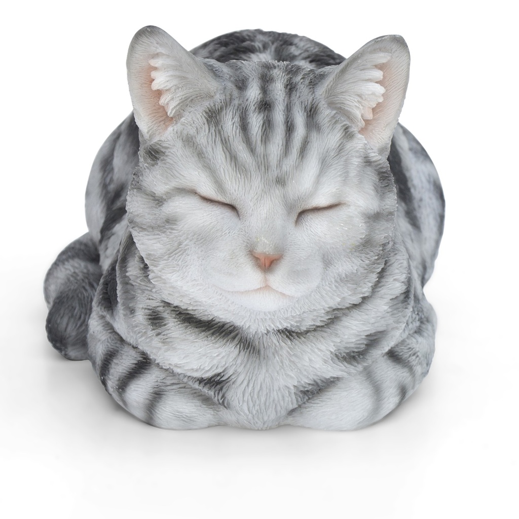 POLYRESINE CHAT DORMANT GRIS