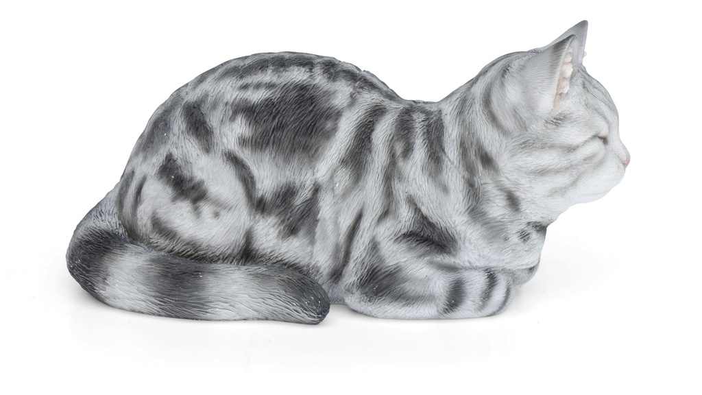 POLYRESINE CHAT DORMANT GRIS
