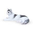 WEB-POLY LYING CATS 38X23H17CM