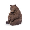 POLYRESINE OURS AVEC OURSON 81X61H88