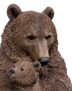 POLYRESINE OURS AVEC OURSON 81X61H88