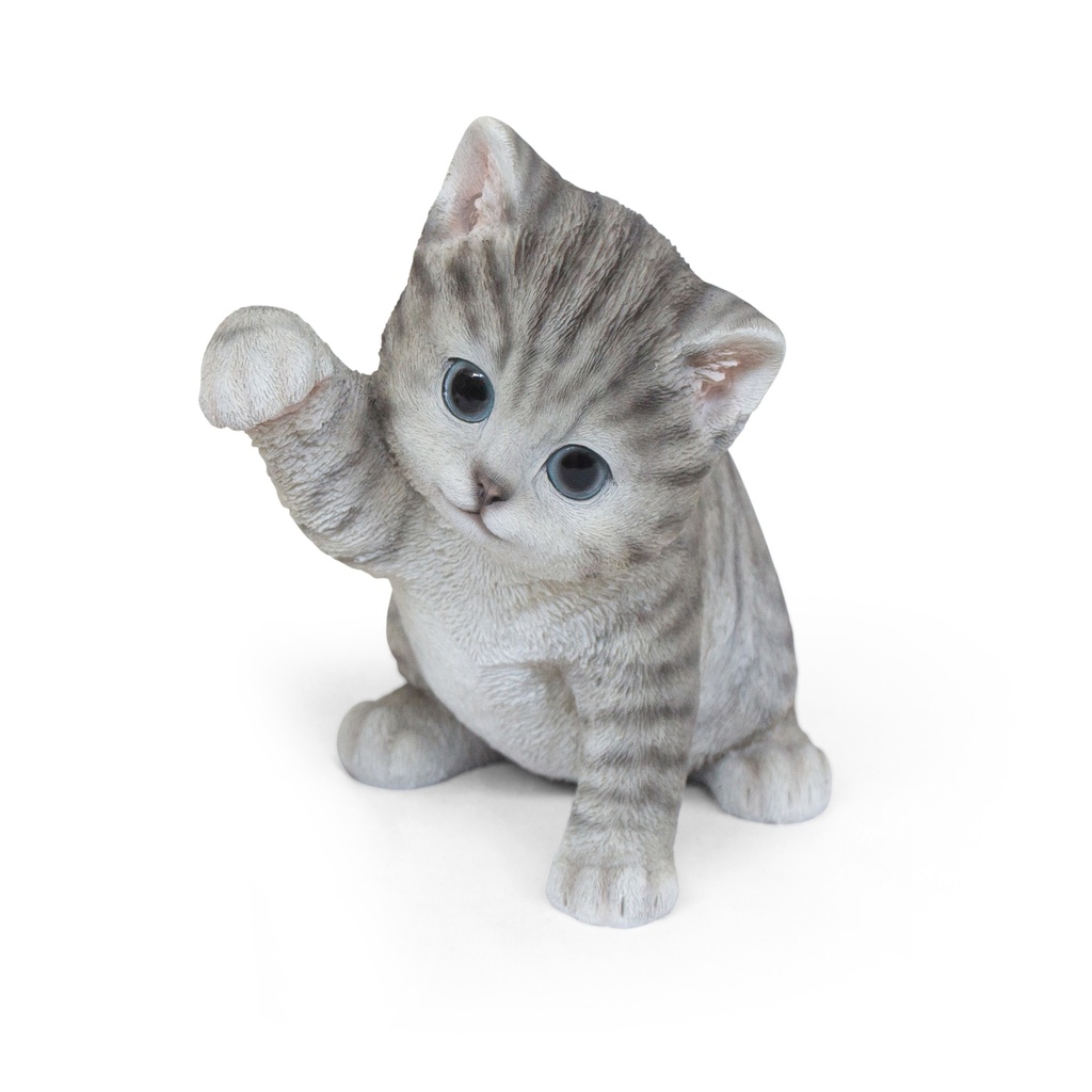 WEB-POLY PUNCHING KITTENS 22X13H17CM