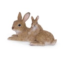 POLYRESINE LAPIN AVEC LAPEREAU