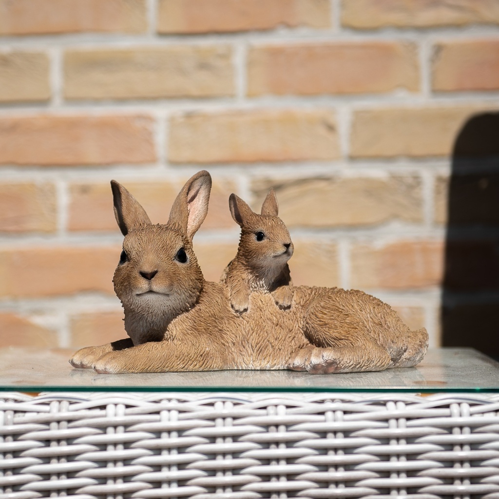 POLYRESINE LAPIN AVEC LAPEREAU