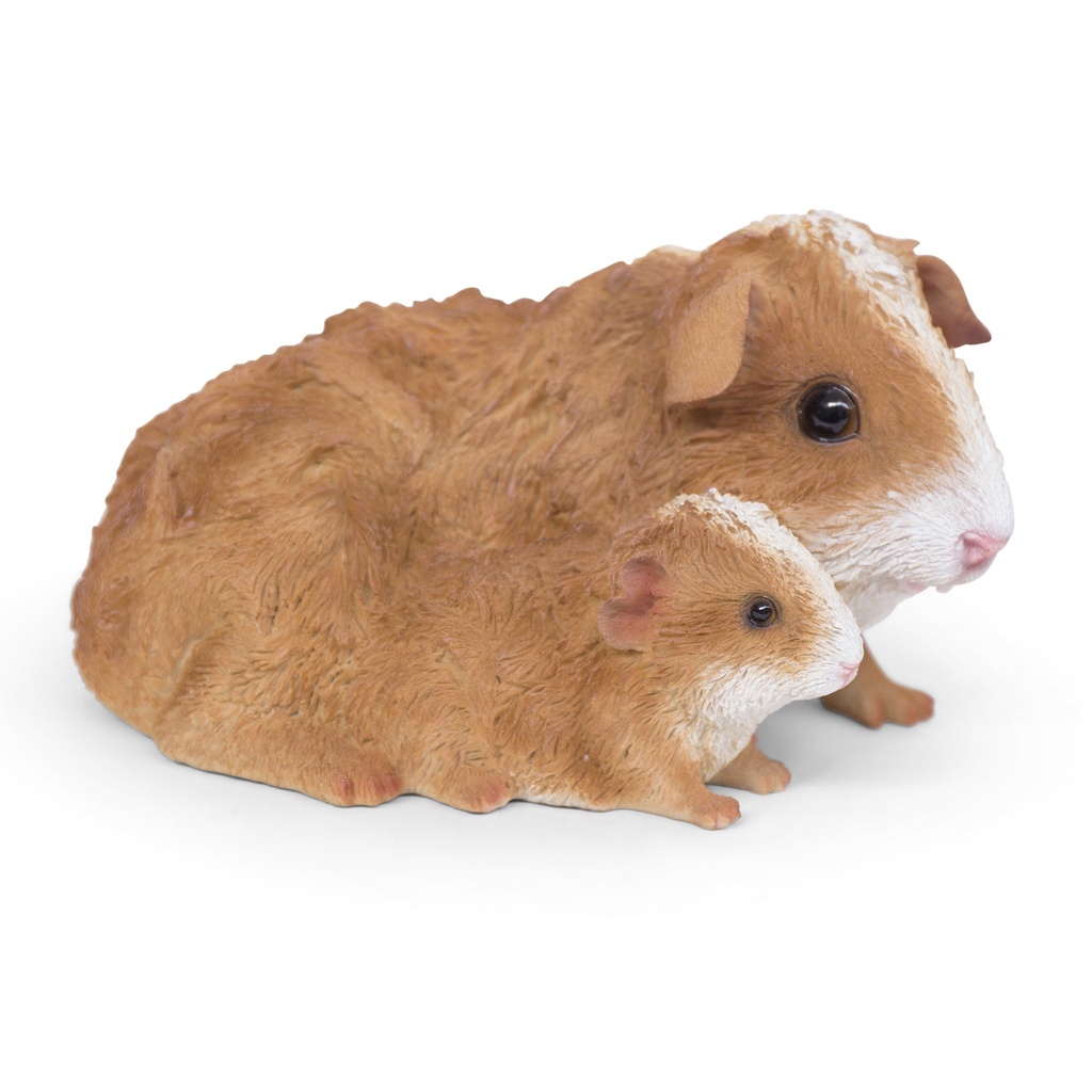 WEB-POLY GUINEA PIG WITH BABY 20X14H11CM