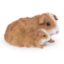 WEB-POLY GUINEA PIG WITH BABY 20X14H11CM