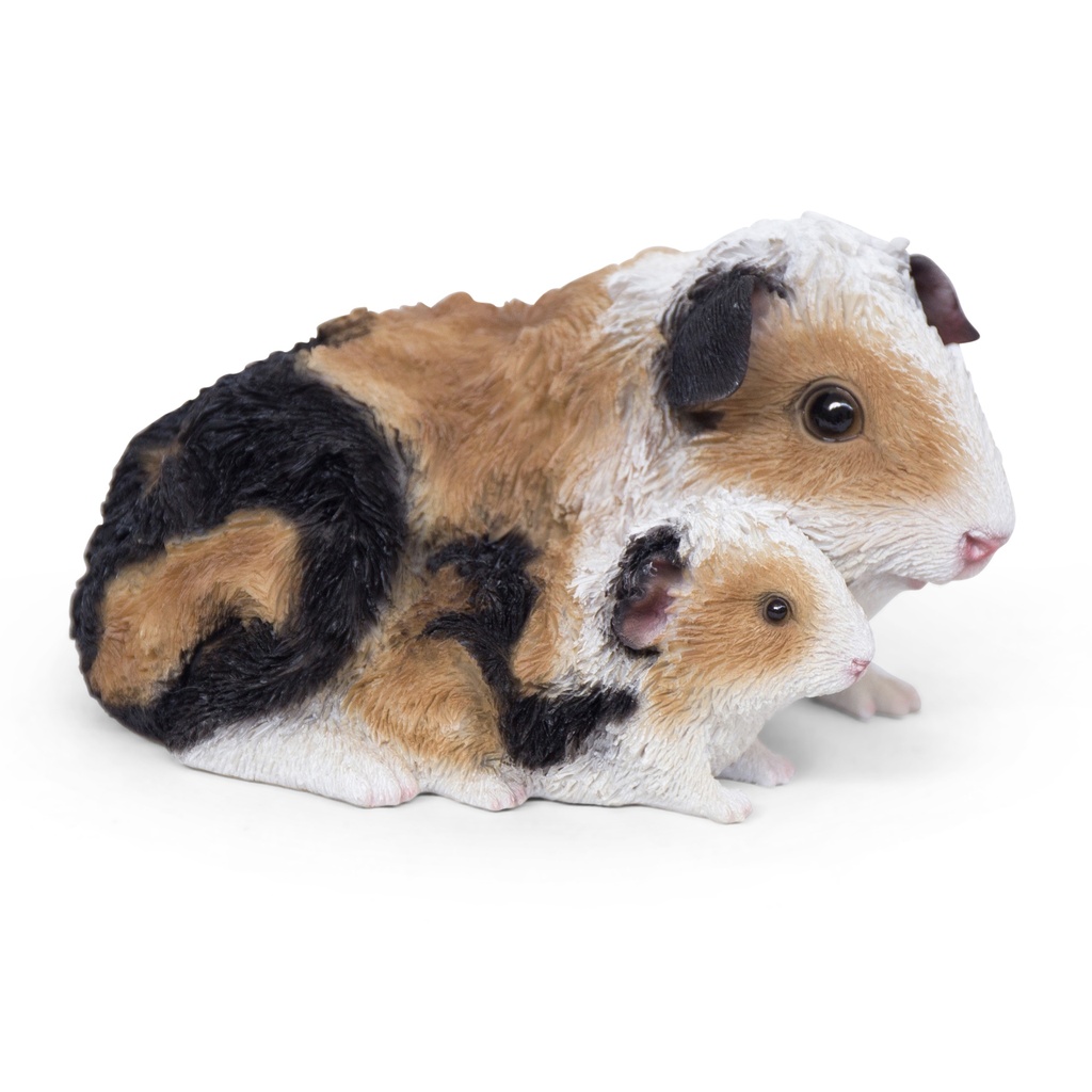 WEB-POLY GUINEA PIG WITH BABY 20X14H11CM