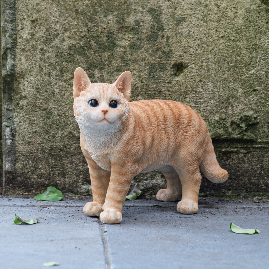 WEB-POLY STANDING CAT 26X11H20CM