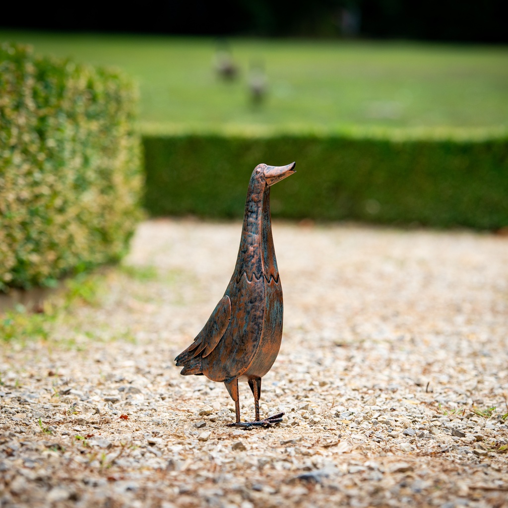 WEB-METAL ANTIQUE DUCK-HEN-ROOSTER