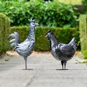 WEB-METAL ANTIQUE DUCK-HEN-ROOSTER