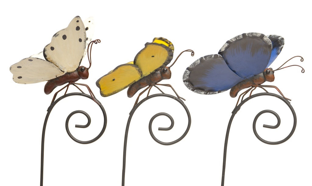 WEB-METAL STAKE BUTTERFLY 20X23H98CM