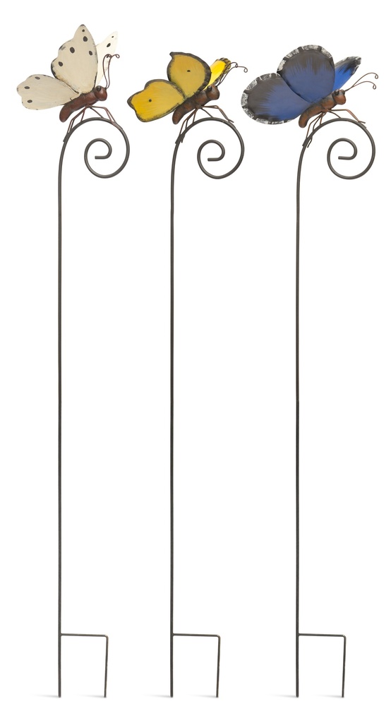 WEB-METAL STAKE BUTTERFLY 20X23H98CM