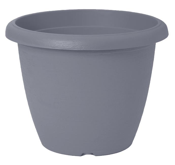 Pot rond Teramo finition effet pierre (6 tailles: de Ø30h23cm à Ø60h43cm)