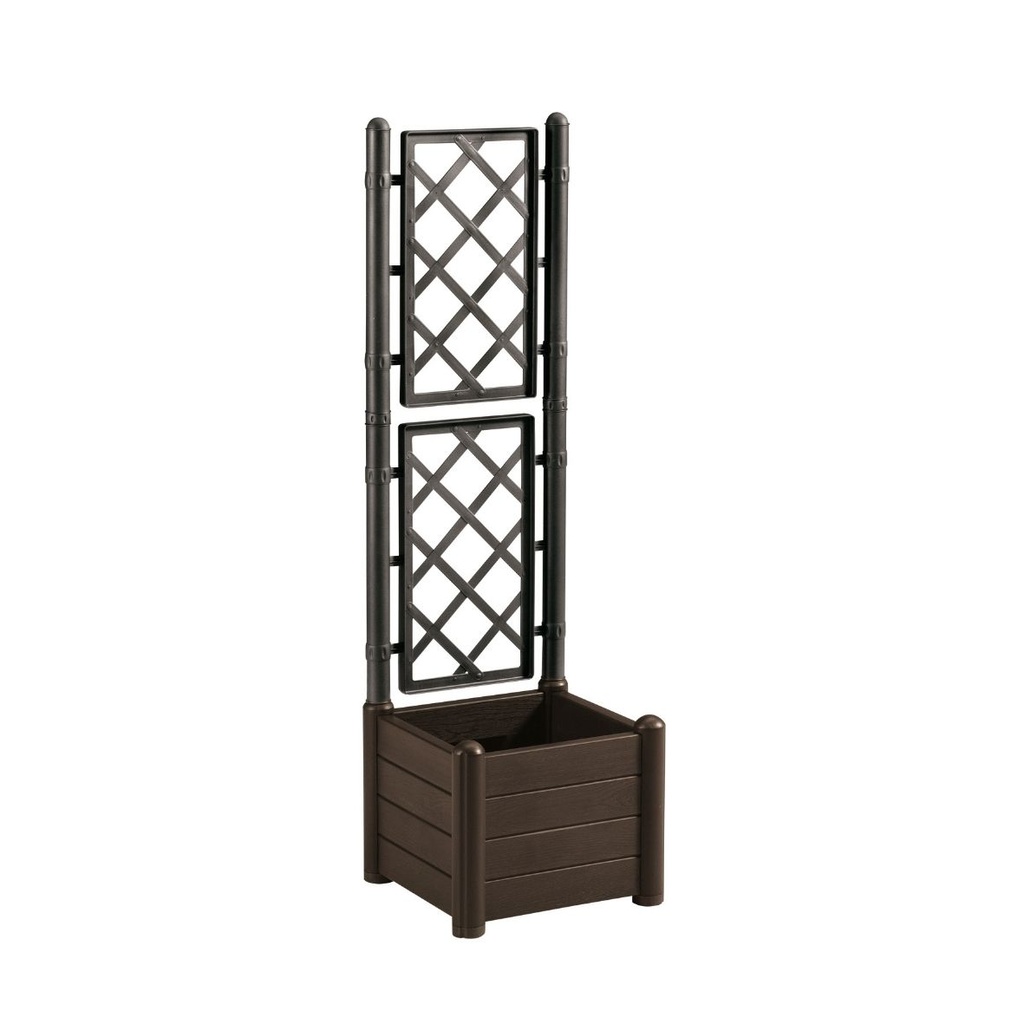 Italia planter with trellis – wood elegance and modularity (2 sizes: 43x43xH142cm and 100x43xH142cm)