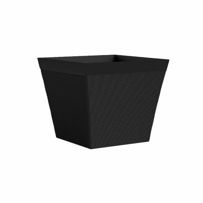 Recycelte Green Care IMPACT Quadrat-Töpfe – strukturiertes Design (3 Größen: von 29x29xH26cm bis 39x39xH33cm)