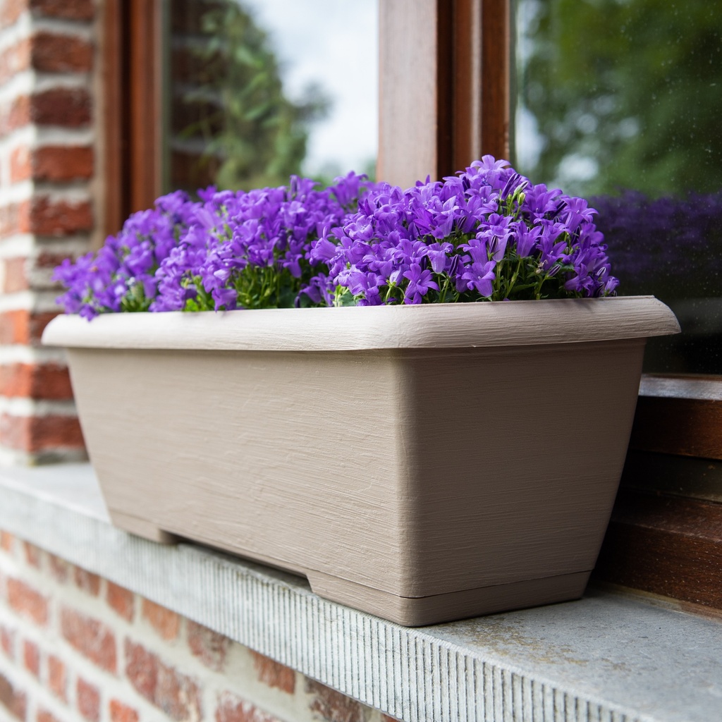 Teramo bloembakken met ingebouwd waterreservoir (3 maten: L40-50-60cm)