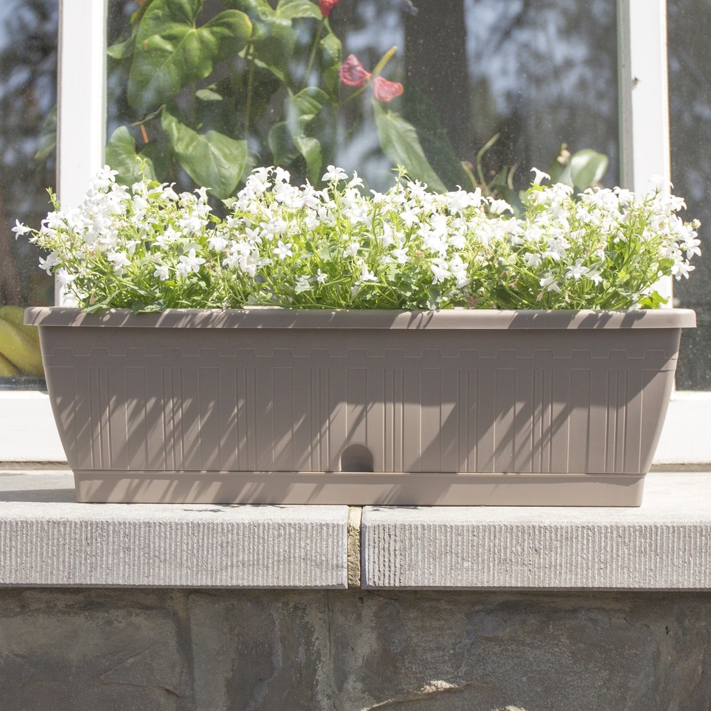 [08200507] Terraflor bloembak – Royale formaten en stevigheid (3 maten: L60-80-100cm) (Taupe, 60x195h18cm)