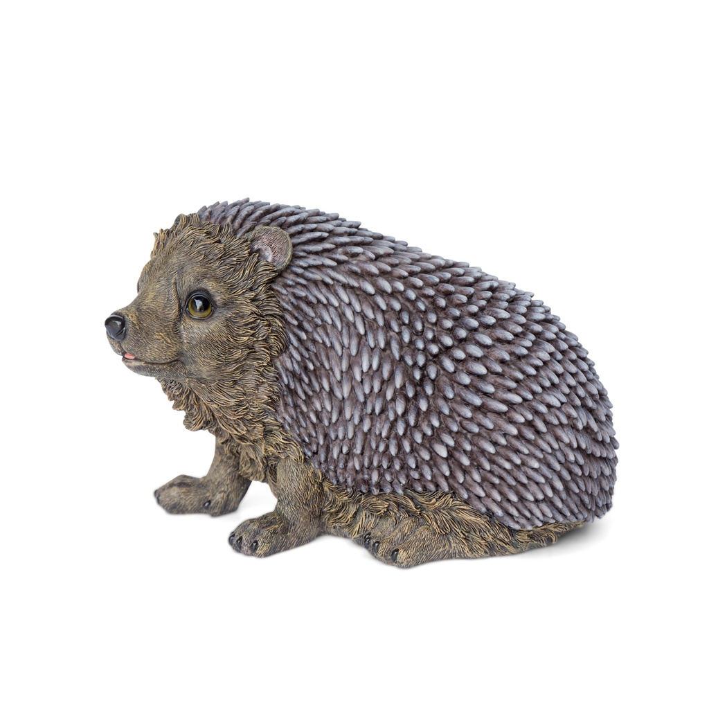 Figurines de hérissons en résine (3 tailles: de 14x11xH9,5cm à 24x16xH17cm)