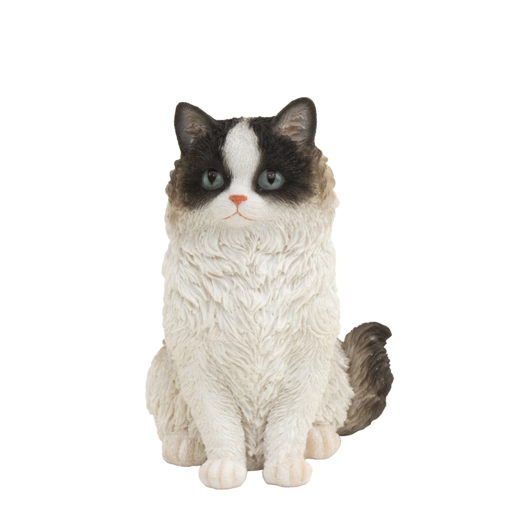 Persische Katze-Skulptur in Polyresin (2 Größen: 12x9,5xH15cm und 18x15xH23cm)