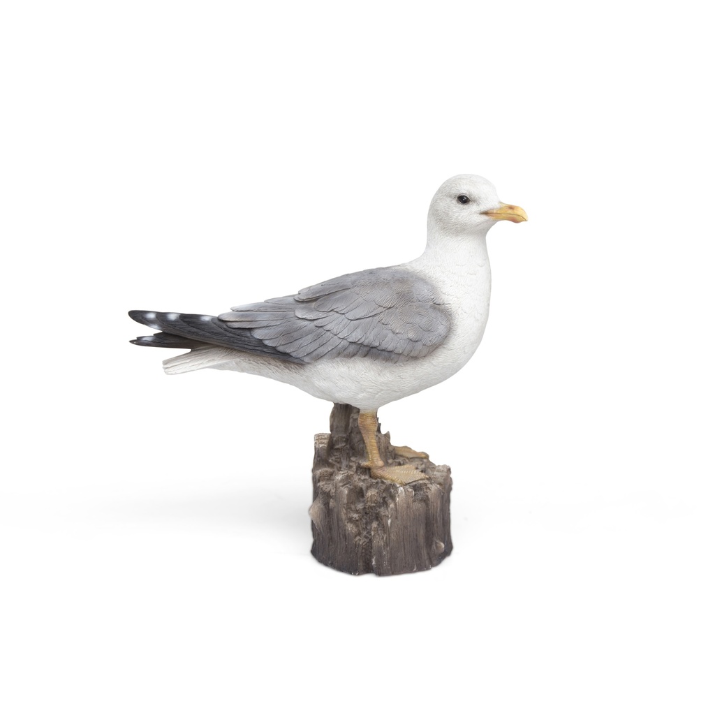 Sculpture de mouette en résine (2 tailles: 22x10xH23cm et 37x14xH36cm)