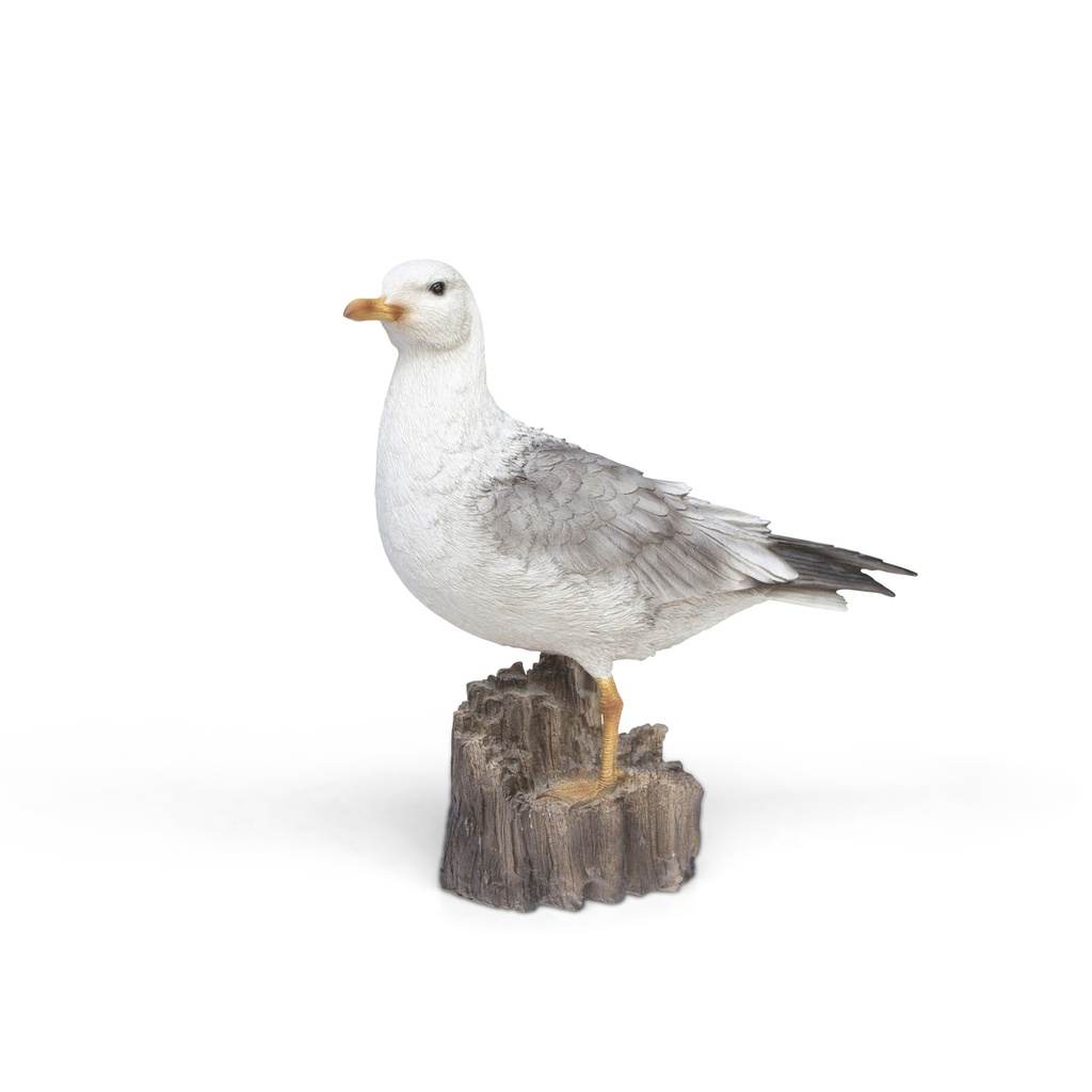 Seagull sculpture in polyresin (2 sizes: 22x10xH23cm and 37x14xH36cm)