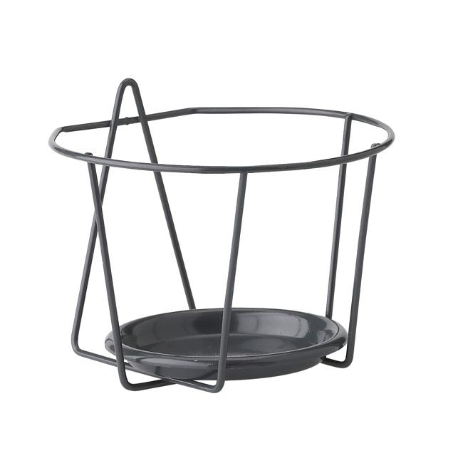 Support mural pour pots ronds (2 tailles: Ø17xH16cm et Ø21xH20cm)