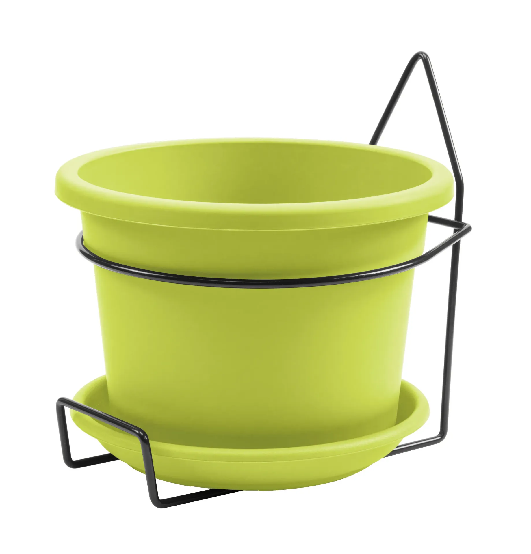 [12229106] Cilindro Wandset – Topf Ø20 cm + Untersetzer Ø18 cm + Wandhalterung (Ø20xH14cm) (Limette)
