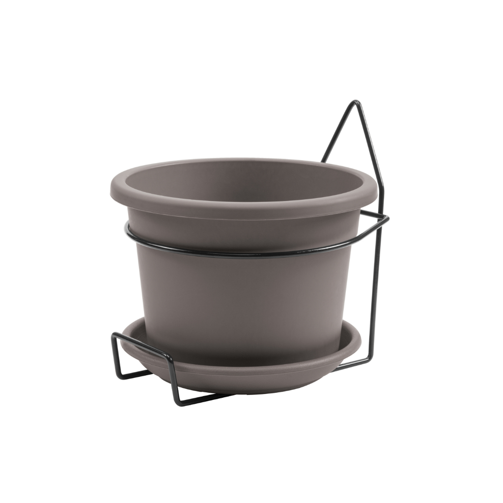 [12229106] Kit mural Cilindro – pot Ø20 cm + soucoupe Ø18 cm + support mural (Ø20xH14cm) (Citron Vert, Ø20cm)