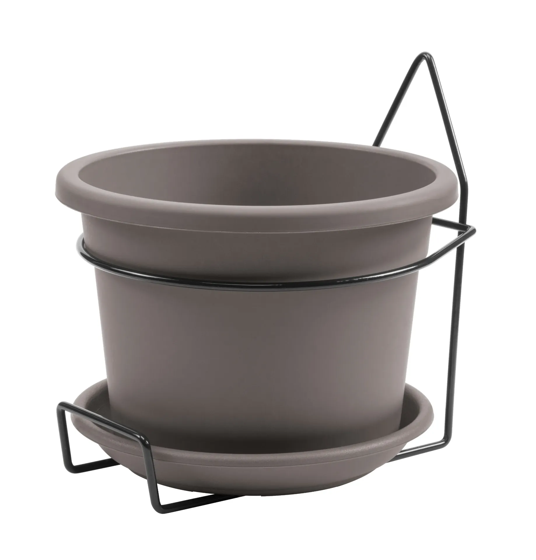 Cilindro muurkit – pot Ø20 cm + schotel Ø18 cm + muursteun (Ø20xH14cm)