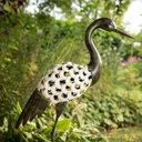 Decorative white metal crane (h95cm)