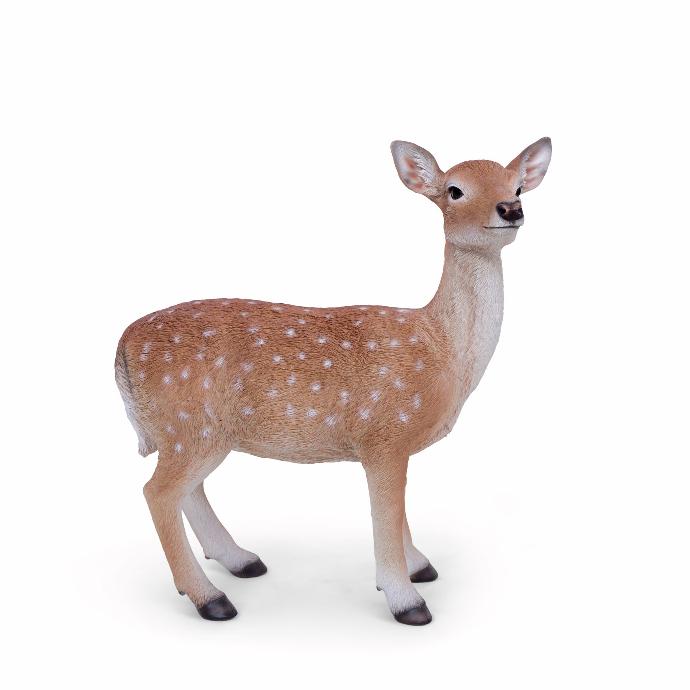 [11154157] Staande hinde sculptuur in polyresin – naturlijk realisme (49x22h52cm)