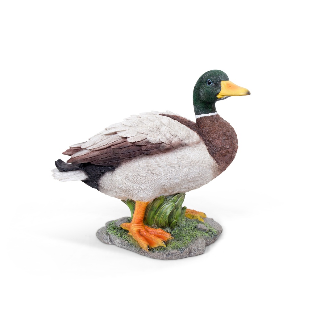 [11154177] Stehende Stockente aus Polyresin (33x18xH29cm) Realistische Garten- und Teichskulptur