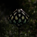 Dekorativer Lichtpfahl in Kohlrabiform (Ø14h45cm)