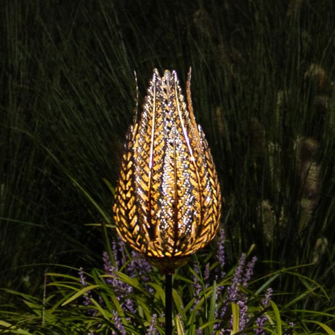 [70706548] Varen zonnepaal – natuurlijk licht en plantaardig decor (Ø16h46cm)