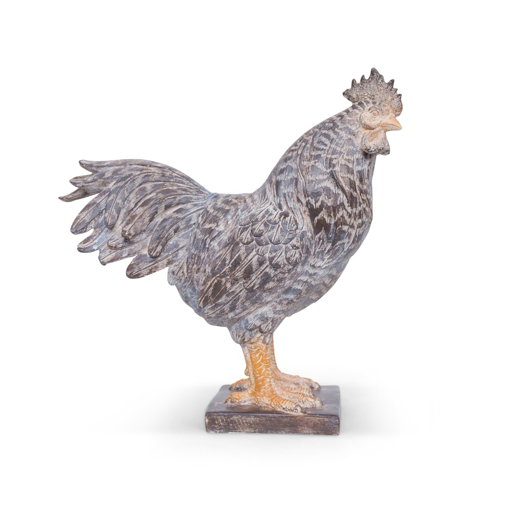 [11154184] Royal decorative cockerel – polyresin stone effect (27x9h27cm)