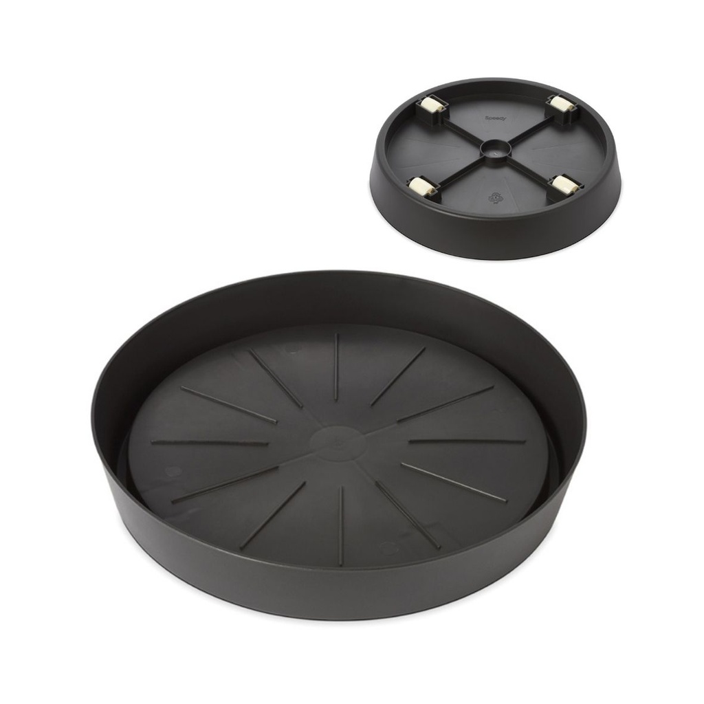 Soucoupe ronde Speedy Roll avec roulettes (3 tailles: de Ø30cm-Ø35cm-Ø40cm) (40cm, Test1)