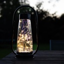 Black solar lantern – modern and sleek design (Ø18h34cm)