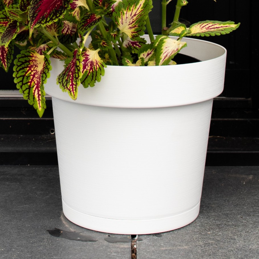 Glamour Topf mit integriertem Wasserreservoir (9 Größen: von Ø14xH15cm bis Ø50xH43cm)
