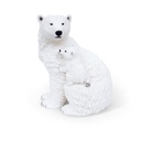 POLYRESIN POLAR BEAR +BABY 22X19H27