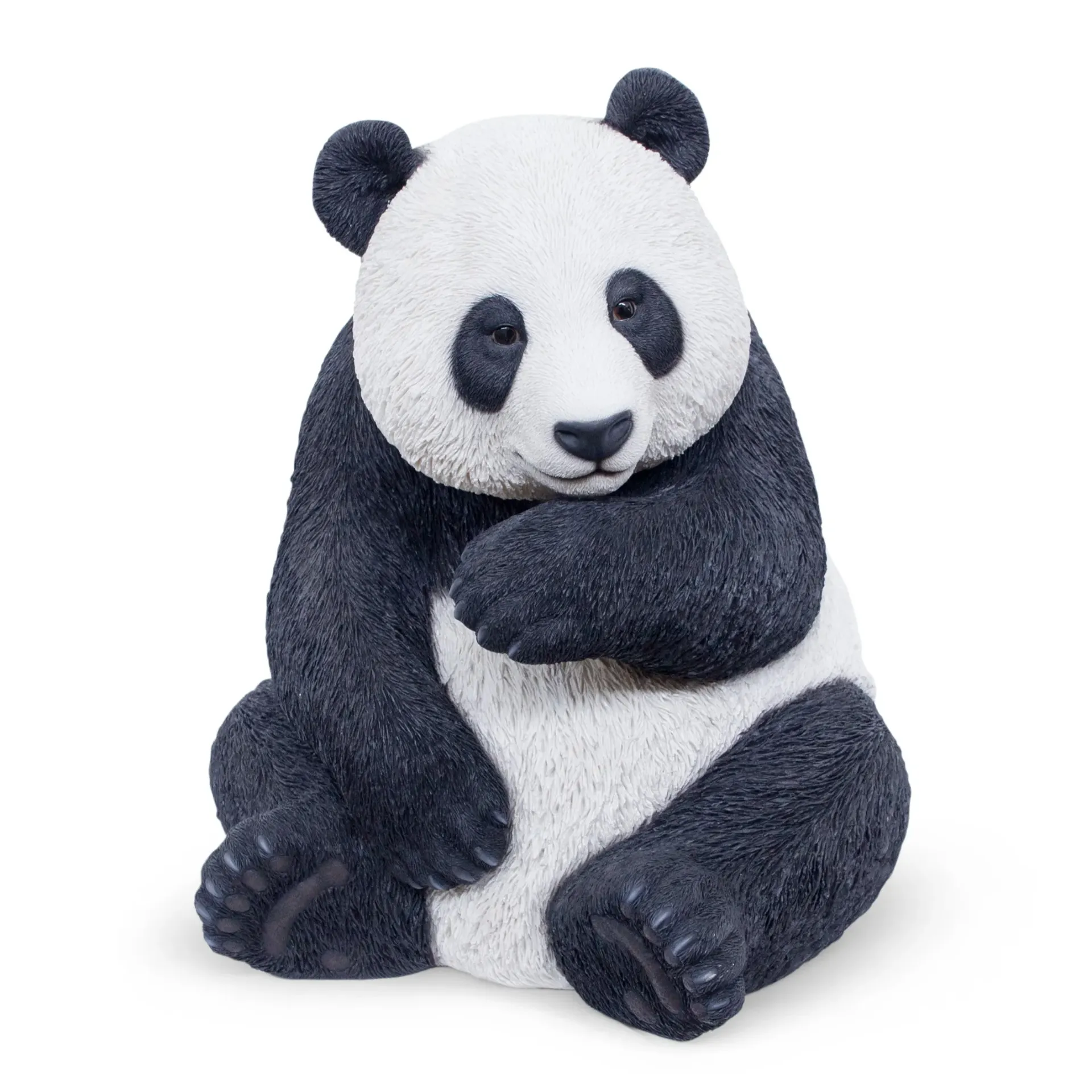 Panda décoratif en polyrésine assis – H55cm, peint à la main | Jardin & Terrasse