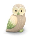 Decoratieve uilen in keramiek – lijn motieven en pastel tinten (3 maten: van 11x9xH10cm tot 15x12xH18cm)